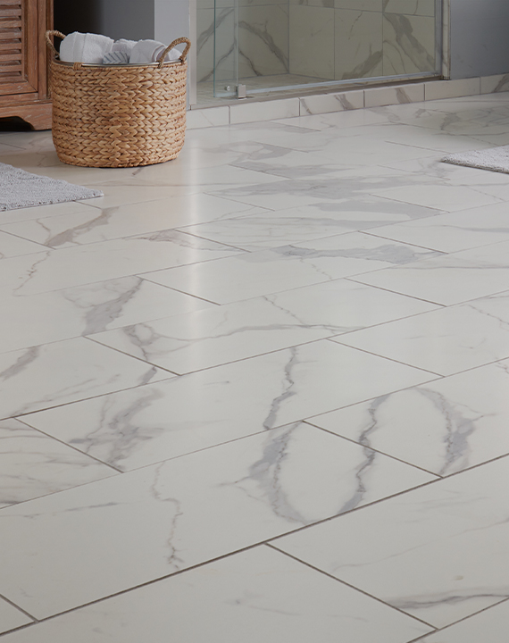 installed vinyl flooring in home